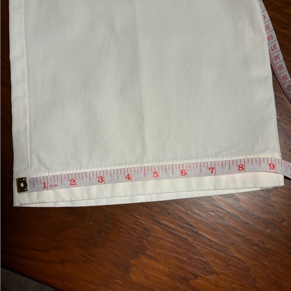 Lands End women white wide leg chino size 4 - Picture 5 of 8